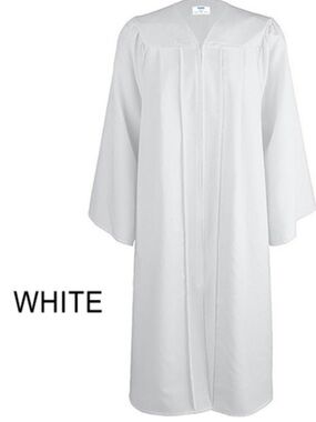 Women’s White Graduation Gown - Classic Academic Robe